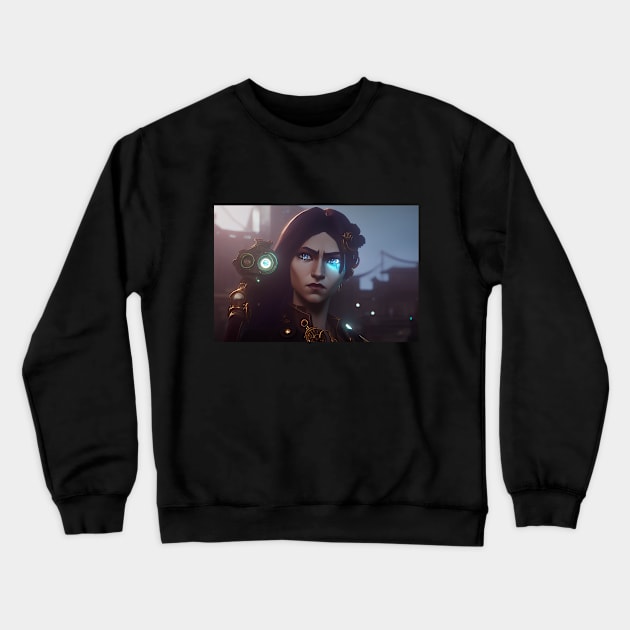 Female Game Character Crewneck Sweatshirt by Mind Tribe